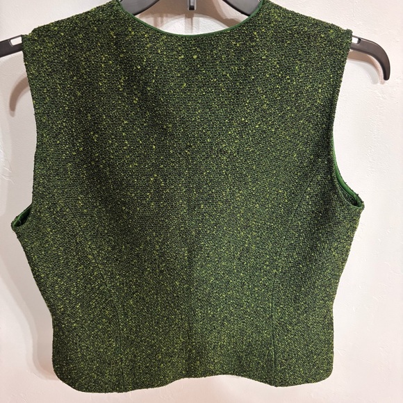 St. John Collection Hunter Green Tweed Tank/Vest Sz 6 EUC - Picture 2 of 8